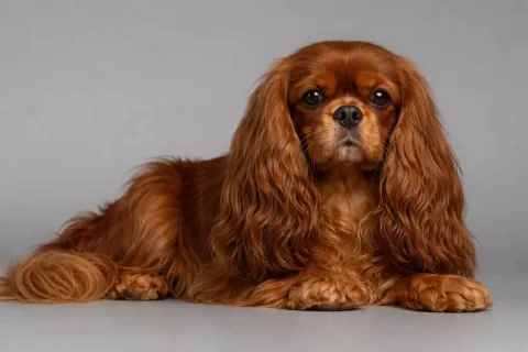Portrait de vénus, cavalier king charles et mascotte de la cuisine de vénus