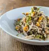 Idée recette bi-nutrition  :  Croquettes, porc, quinoa, légumes, bouillon à l'estragon