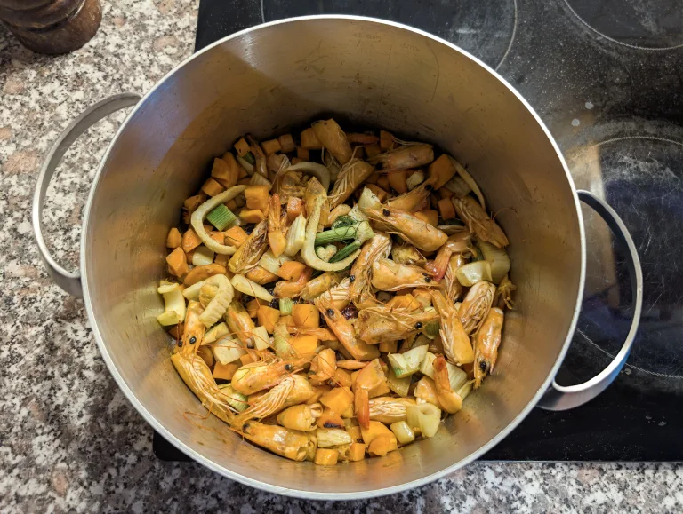 Vue de l'étape 2 : colorations des carottes et du fenouil