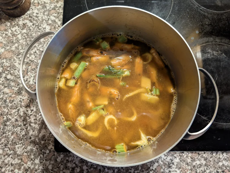 Vue de l'étape 3 : Vue du bouillon juste avant cuisson