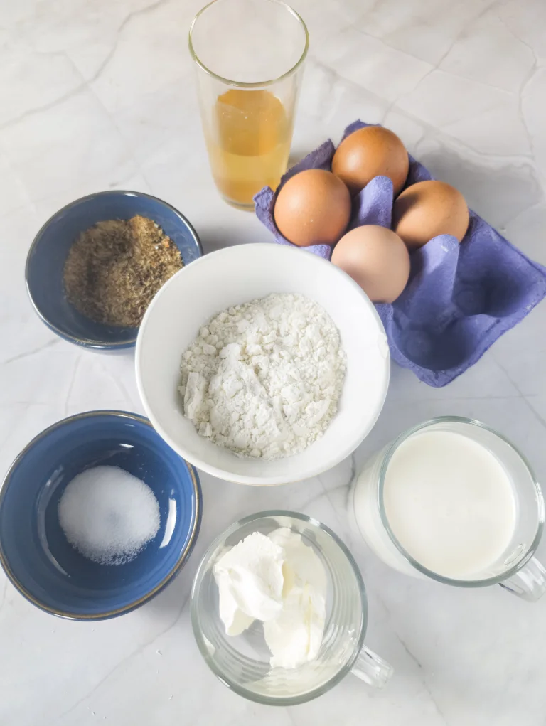 Ingrédients de la recette de forêt blanche au poisson