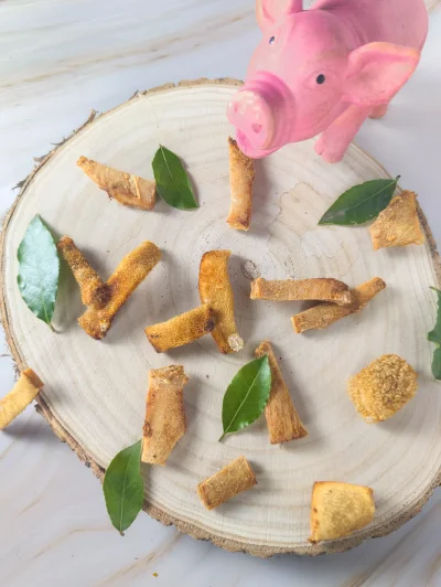 Présentation des friandises sechées à la panse de boeuf