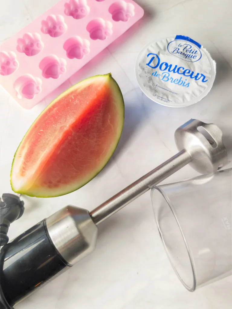 Ingrédients de la recette de glace pastèque et brebis