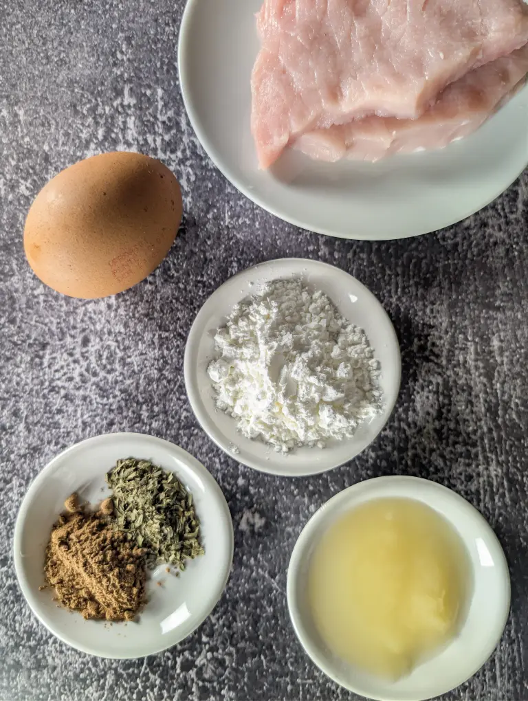 Ingrédients de la recette des lamelles de porc séchées pour le chien