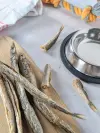 Friandise séchée pour chien : le lançon au four