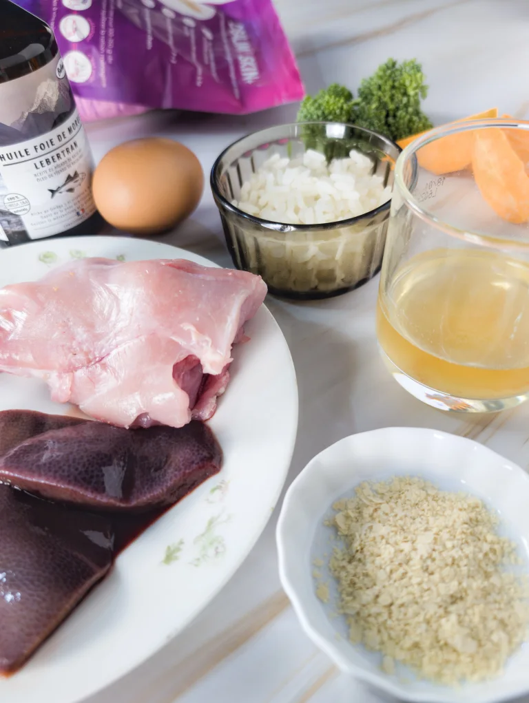 Ingrédients de la recette de pâtée