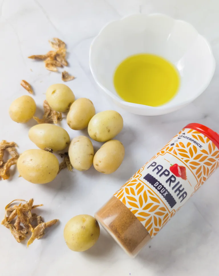 Ingrédients de la recette de pomme de terre smashée