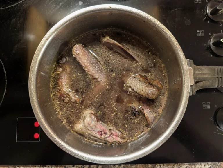 Vue de l'étape 2 : bouillon hydraté avant mijotage