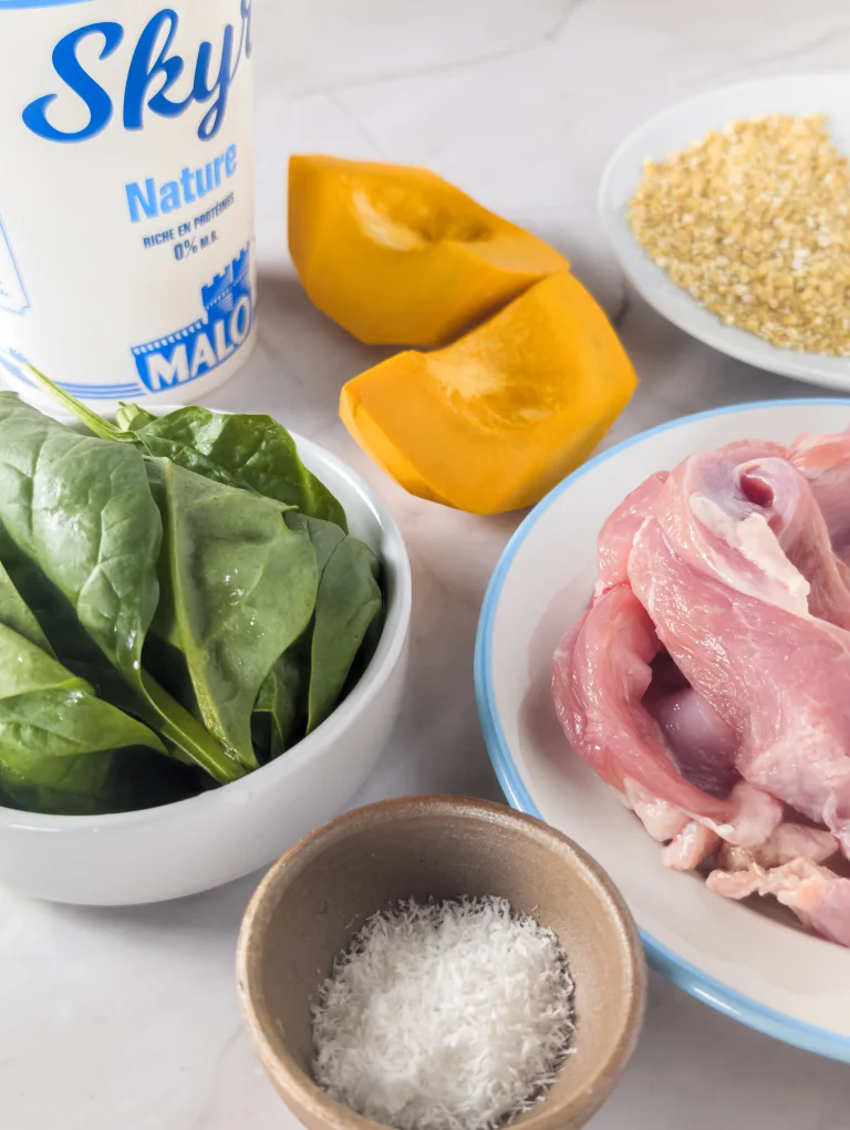 Ingrédients de la recette de ration ménagère à la dinde