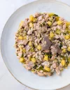 Ration ménagère pour chien: lapin, avoine, blettes, pomme
