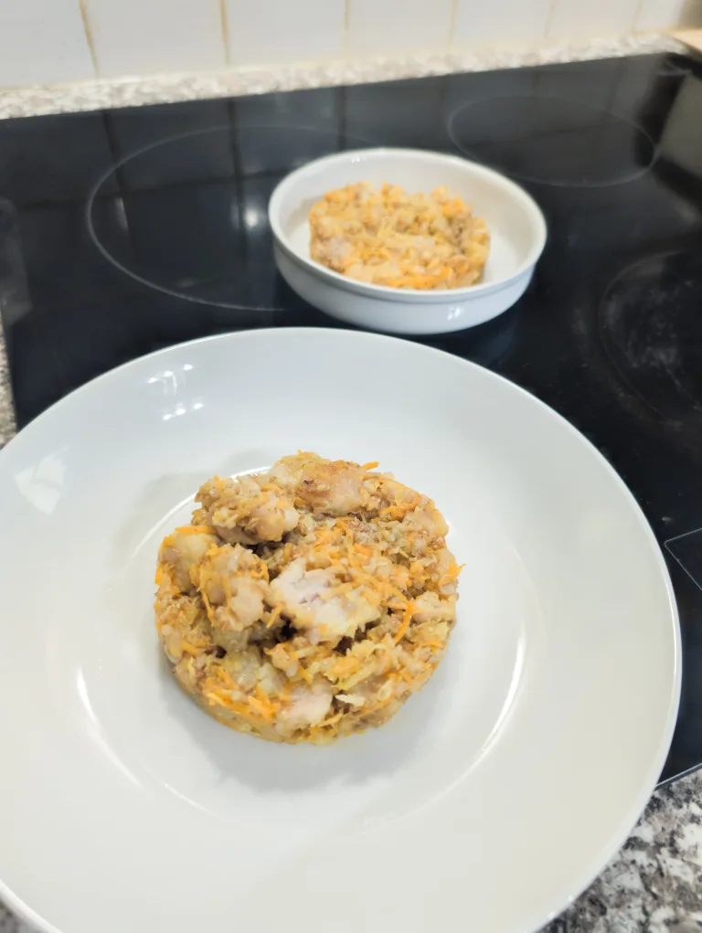 Plat dréssé dans une assiette blanche