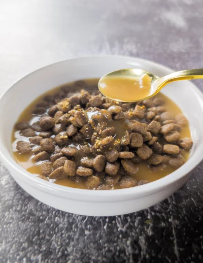 Sauce topping pour napper les croquettes de votre chien