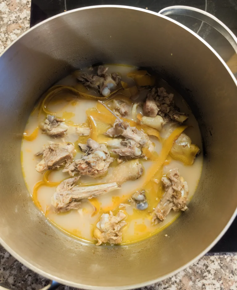 Sauce après cuisson et juste avant filtration