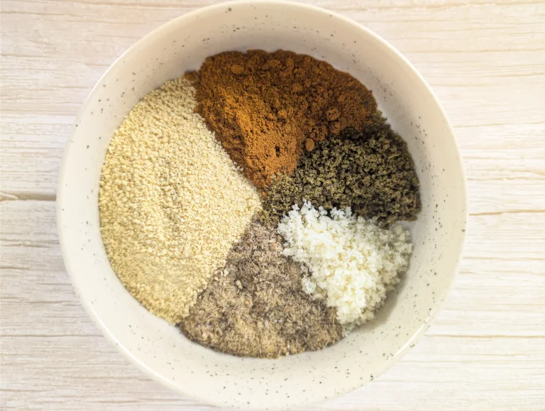 Ingrédients de la recette après séchage